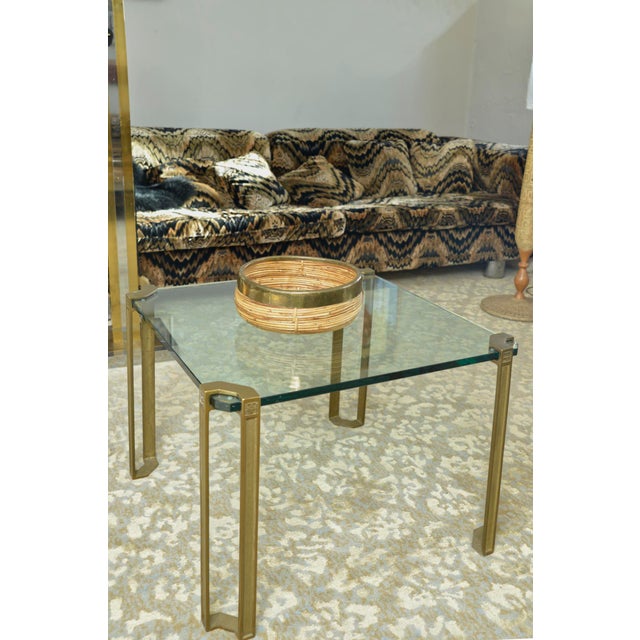 Mid-Century Modern Rattan, Cane and Brass Basket by Vivai Del Sud, Italy, 1970s For Sale - Image 3 of 12