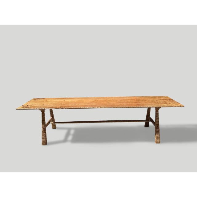 Andrianna Shamaris Mid Century Couture Hand Carved Dining Table or Console For Sale - Image 16 of 18