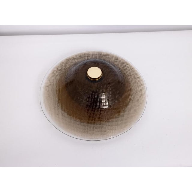 Fantastic mid-century flush mount by peill & putzler, germany, manufactured, circa 1970-1979. High quality and in very...