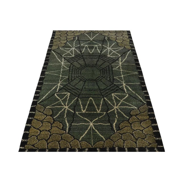 Art Deco 1960s Vintage Zeki Müren Art Deco Rug With Bold Geometric Patterns. For Sale - Image 3 of 7