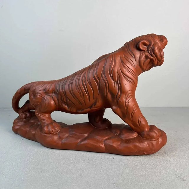 1970s Vintage Ceramic Tiger from Iwata Seito, Japan, 1970s For Sale - Image 5 of 12