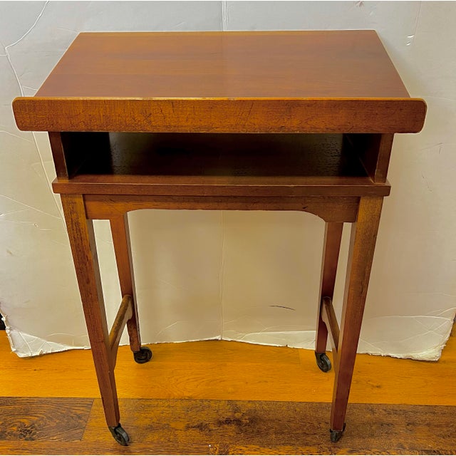 Antique Slanted Rolling Lectern Book Stand on Castors | Chairish
