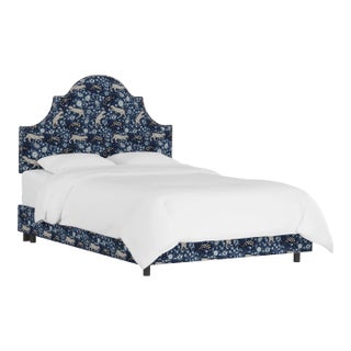 King Halsted Bed in Leopard Blue Oga For Sale