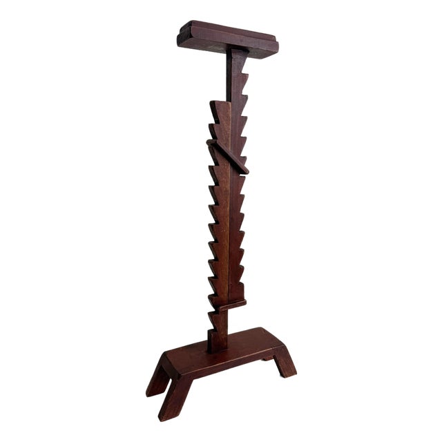 Large Postmodern + Shaker Style Ratcheting Dual Candle Holder For Sale