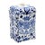 19th-Century English Delft Tea Caddy With Rampart Lions Hand Painted For Sale