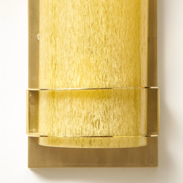 1960s 1960s Amber Glass Sconces by Doria Leutchen - a Pair For Sale - Image 5 of 7