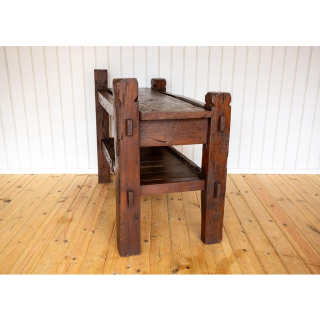 Wood Antique Rustic French Display Stand, 1890s For Sale - Image 7 of 18