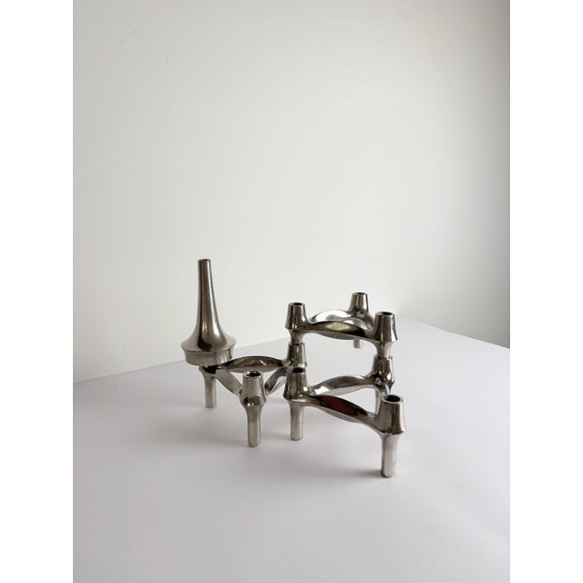 Modular Candleholder and Vase from BMF Nagel, Germany, 1970s, Set of 4 For Sale - Image 6 of 12