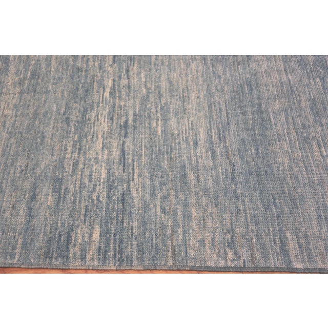 Early 21st Century Nazmiyal Collection Blue Abstract Contemporary Rug For Sale - Image 5 of 5