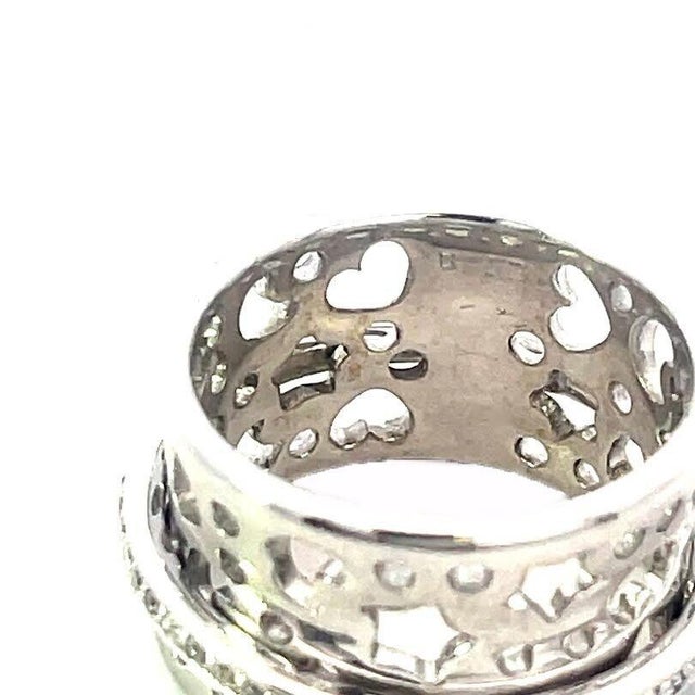 Metal Pasquale Bruni Gold Spinner Band Ring Diamond 18k White Double Band For Sale - Image 7 of 7