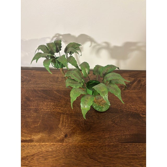 1980s Vintage Coastal Petite Choses Palm Tree Candle Holders - Pair 1980s For Sale - Image 5 of 7