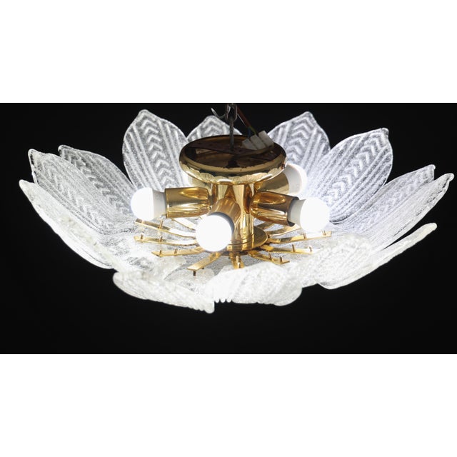 Italian 1980s Como, Italian Murano Glass Ceiling Light or Flush Mount For Sale - Image 3 of 10