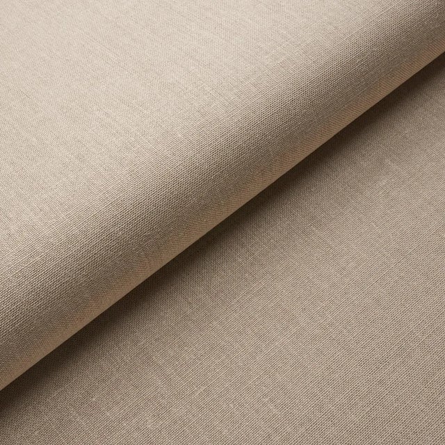 Schumacher Sample - Schumacher Performance Linen Wallpaper in Flax For Sale - Image 4 of 4