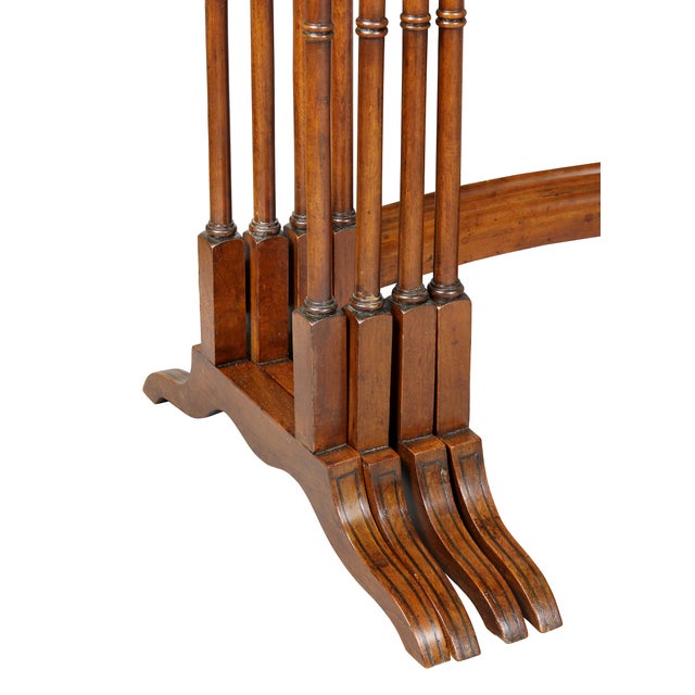 Wood Late 19th Century Edwardian Satinwood and Amboyna Quartetto Tables - Set of 4 For Sale - Image 7 of 11