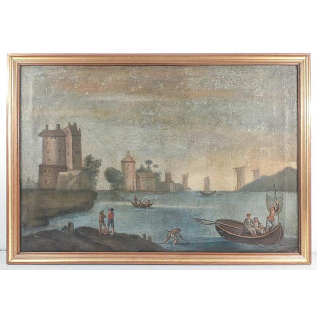 Unknown Artist, Coastal Landscape, Mid-19th Century, Oil on Canvas, Framed For Sale - Image 9 of 16