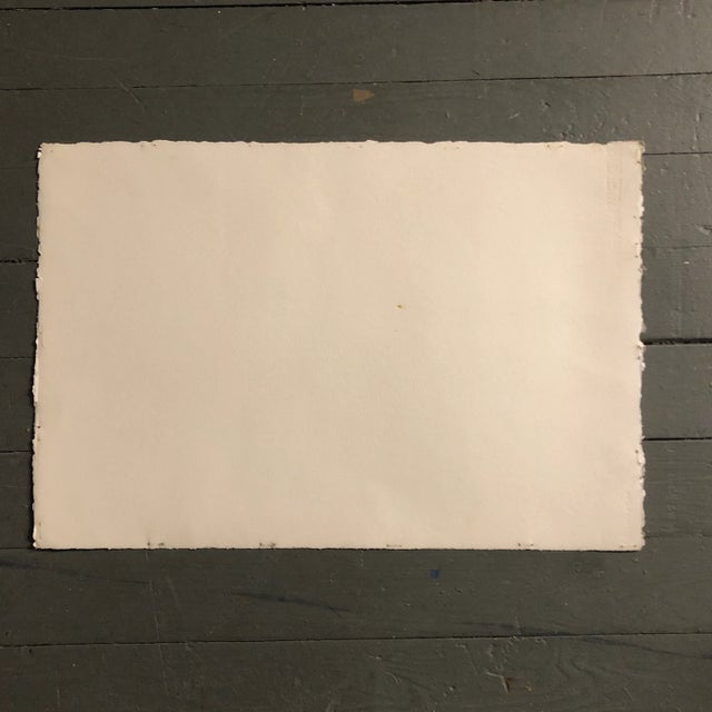 1970s Original Vintage Watercolor Still Life Painting With Geraniums For Sale - Image 5 of 6