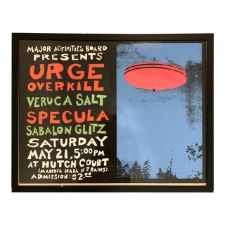 1994 University of Chicago Urge Overkill and Veruca Salt Concert Poster, Framed For Sale