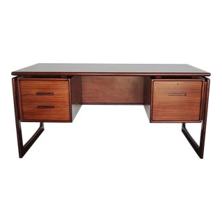 Danish Modern Floating Rosewood Desk by Dyrlund 1970s For Sale