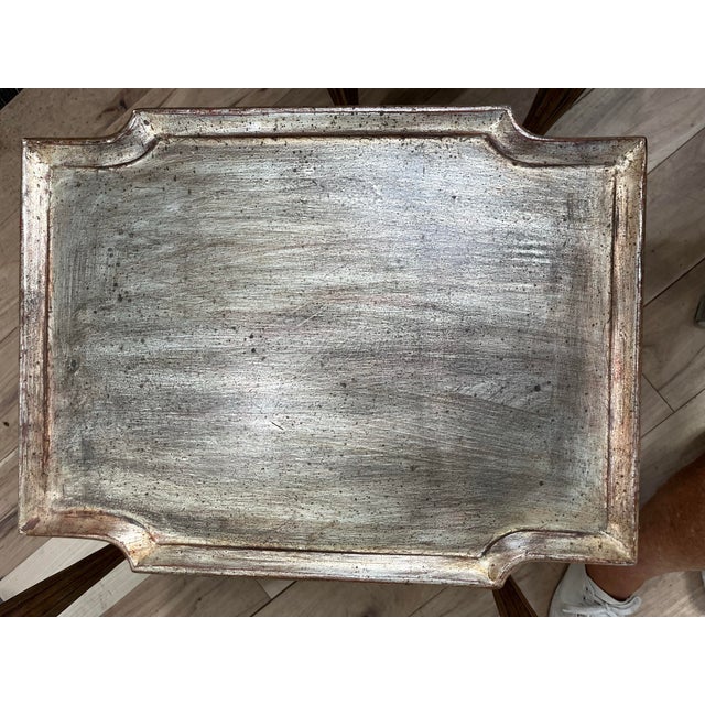 1960s Italian Florentine Silver-Gilt Wood Nesting Tables, Set of 3 For Sale - Image 12 of 12