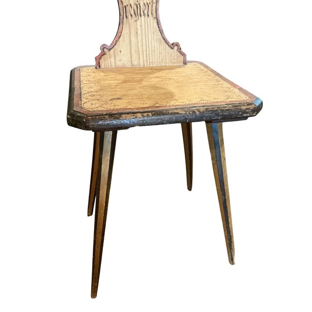 Antique German Folk Art - Mountain Chair For Sale - Image 4 of 9