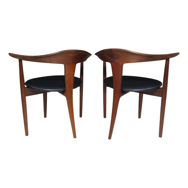 Mid 20th Century Erik Andersen and Palie Andersen Hand-Sculpted Armchairs- Set of 2 For Sale