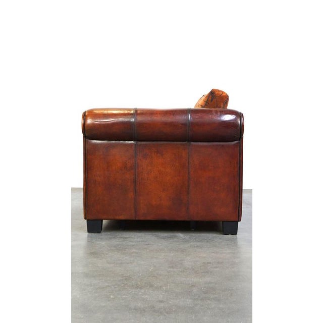 English Style Sheepskin 2.5-Seater Sofa For Sale - Image 17 of 18