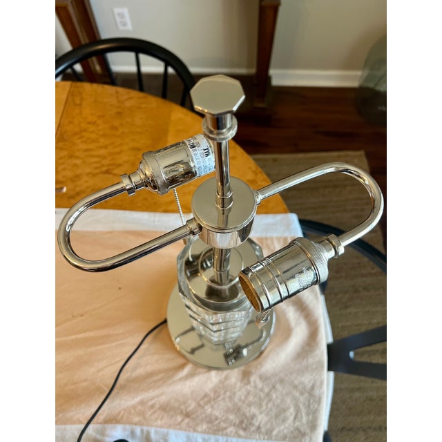 Modern Ralph Lauren Brookings Crystal Table Lamp For Sale - Image 3 of 11