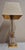 Vintage Table Lamp with Crystal Glass Base on Gold-Plated Square Base with Original Cream-White Fabric Shade, 1970s For Sale - Image 6 of 8