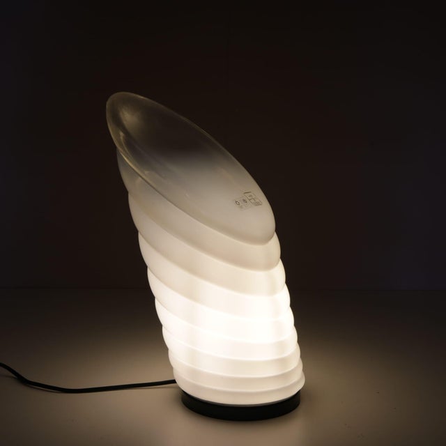 White Glass Coba Table Lamp by R. Pamio & R. Toso for Leucos, Italy, 1980s For Sale - Image 8 of 12