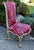 French Rococo Boudoir Side Chair Red Gold Giltwood Cabriole Leg Medallion Urn For Sale - Image 16 of 16