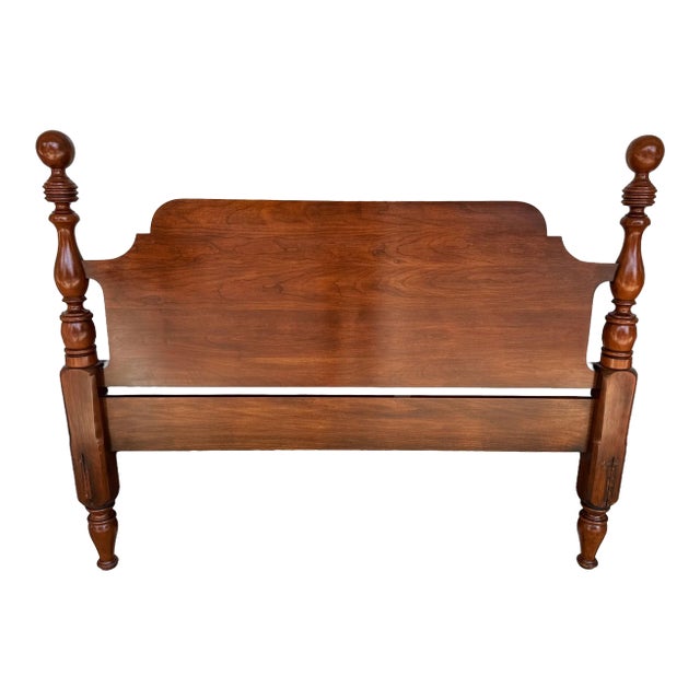 Henkel Harris Solid Black Cherry Full Size Headboard Model No. 118 For Sale