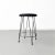 Italian Modern Stool in Black Leatherette and Steel, 1970s For Sale - Image 3 of 11