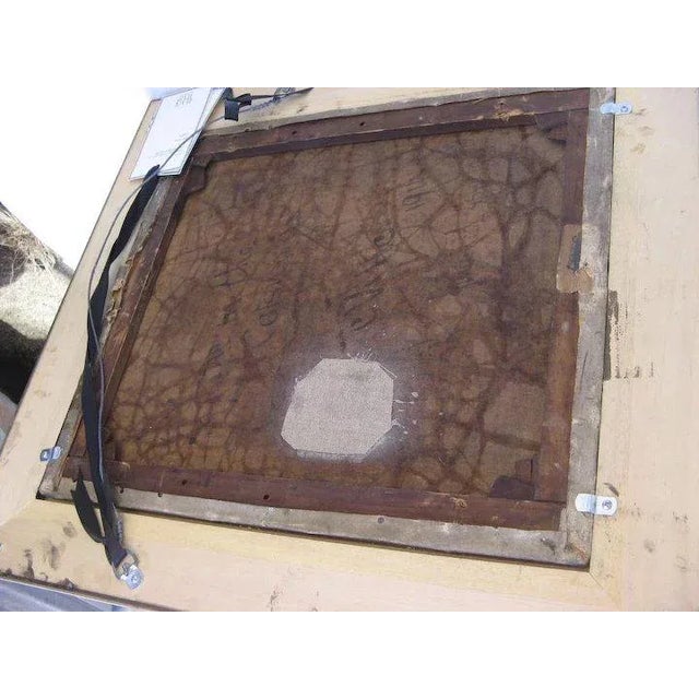 Textile Mid 20th Century "Solitary Rider in the Cotswold's" Landscape Oil Painting, Framed For Sale - Image 7 of 8