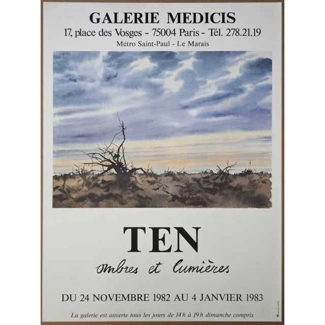 Original Ombres at Lumières Poster by Ten (Étienne Fougeron), 1982 For Sale - Image 3 of 3