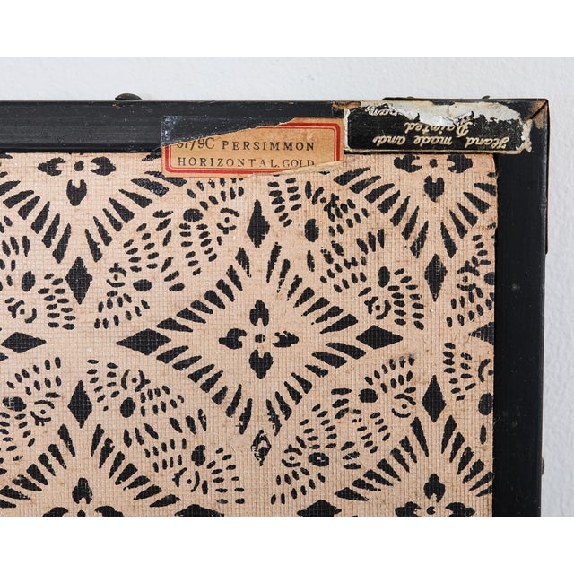 Japanese Showa Painted Panel Screen Persimmon Branch For Sale - Image 17 of 17