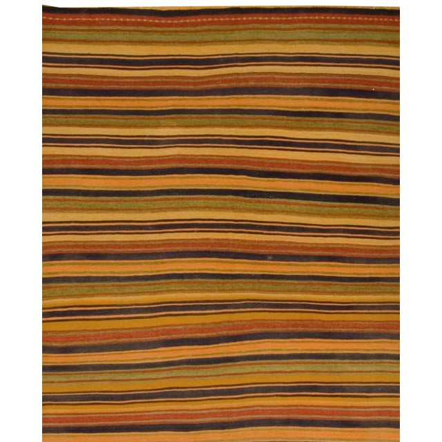 Textile Vintage Turkish Kilim, Handwoven 5ft 7in X 10ft 8in For Sale - Image 7 of 8