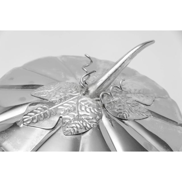 Silver Plate Life Size Pumpkin Punch Bowl ,17" by 17" For Sale - Image 4 of 11