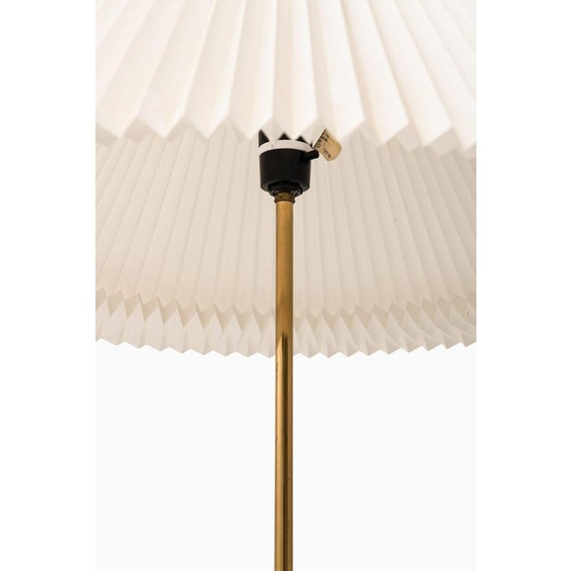 1950s Table Lamps in Brass and Original Le Klint Lamp Shades, 1950s attributed to Alf Svensson, Set of 2 For Sale - Image 5 of 8