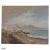 Signed oil on canvas by E. Guillenx, circa late 20th century, depicting a coastal scene with figures gathered along the...