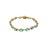 Modern 1990s 18k Yellow Gold Colombian Emerald and Diamond Line Bracelet, 7.5 Inches For Sale - Image 3 of 10