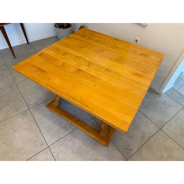 Wood Rustic Farmhouse Table in Natural Pine and Beech, G2406 For Sale - Image 7 of 13