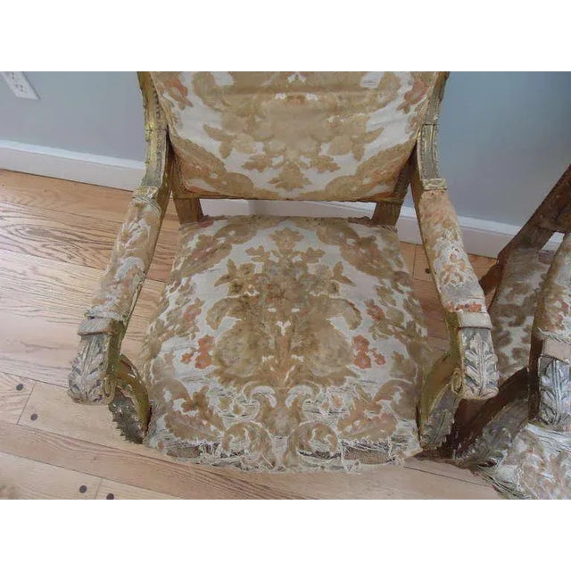18th Century Louis XVI Giltwood Fauteuils - A Pair For Sale - Image 10 of 11