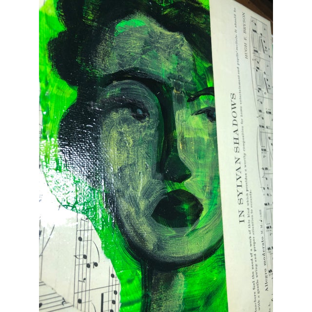 Paint Sylvan Shadows, Contemporary Mixed Media on Stretched Canvas by Auker For Sale - Image 7 of 9