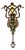 Spanish Revival Brass Wall Sconce: Gothic Dragon Design, c. 1910-1920 For Sale