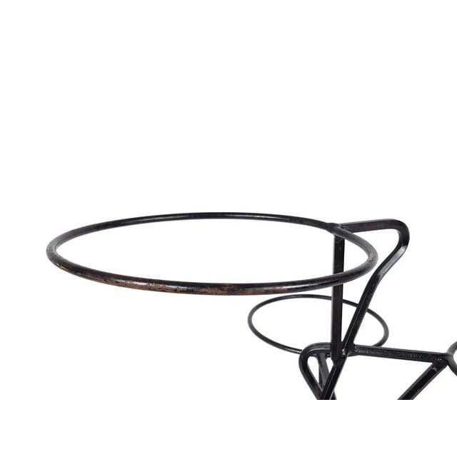 Mid-Century Modern Mid-Century Black Metal Rod Plant Stand, 1950s For Sale - Image 3 of 11