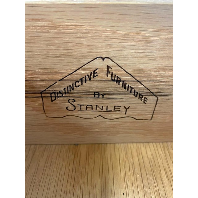 Vintage Mid Century Modern 4-Drawer Highboy Dresser by Stanley Furniture For Sale - Image 10 of 10