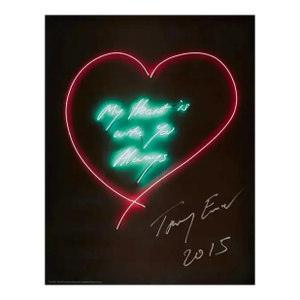 Contemporary My Heart Is With You Always by Tracey Emin