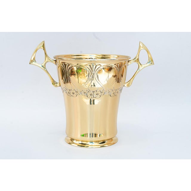 Champagne bucket vienna around 1908 Polished and stove enameled