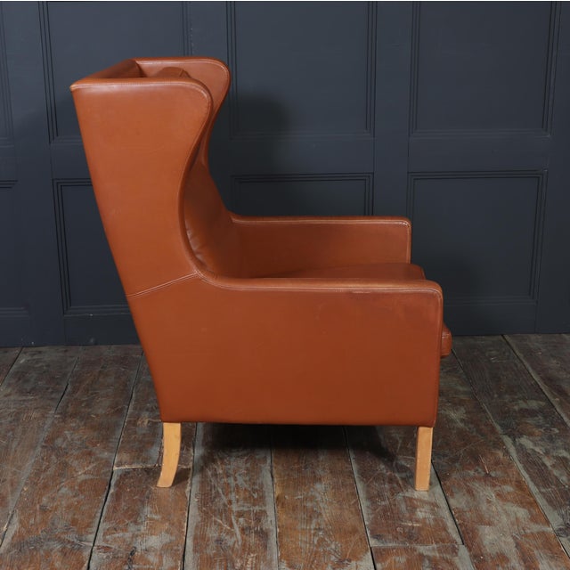 Danish Highback Chair in Leather from Stouby, 1970 For Sale - Image 6 of 13