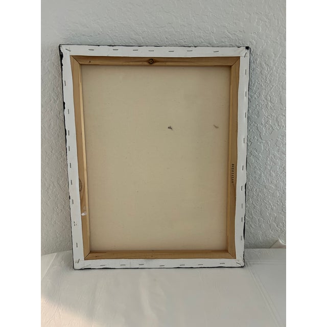 Purple "Cocktail Hour" Mid-Century Painting on Canvas For Sale - Image 8 of 8